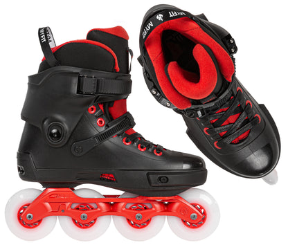 Powerslide Next Black Red 80 Skate (Boot Only Option Available) - Clearance