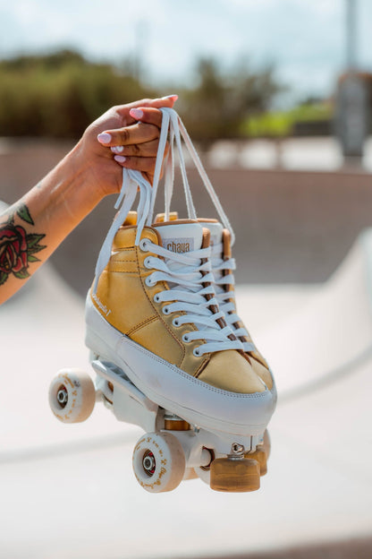 Chaya Kismet Barbie Patin - Gold QUAD Skate (6-10us Women)