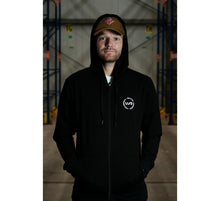 Load image into Gallery viewer, USD Heritage Black Zip Jacket with Hood