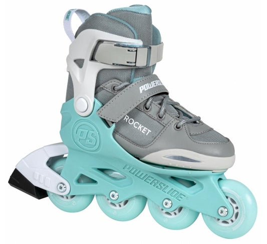 Powerslide Rocket Aqua Grey Kids Skate *Clearance*