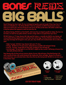 Bones Big Balls Reds bearings - Oak City Inline Skate Shop