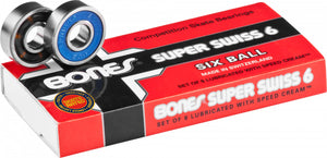 Bones Super Swiss 6 bearings - Oak City Inline Skate Shop