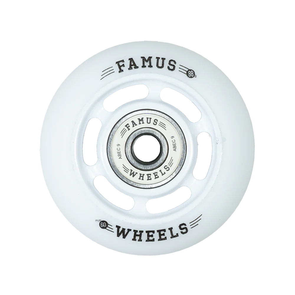 FAMUS WHEELS - 60mm 88a - 6 SPOKES WHITE