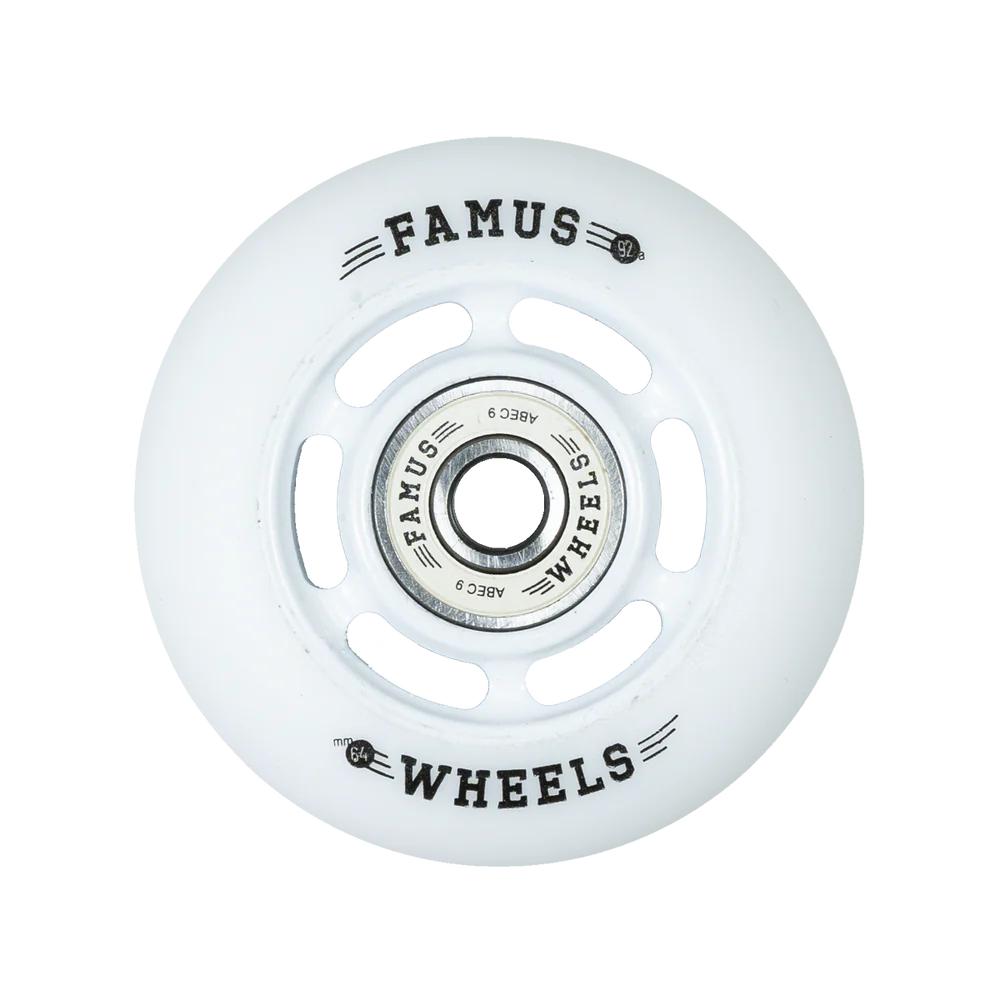 FAMUS WHEELS - 64mm 92a - 6 SPOKES WHITE