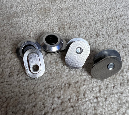Them Cuff Bolt Set - Black Bolt with Silver Ring - Oak City Inline Skate Shop