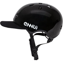 Load image into Gallery viewer, Ennui Elite Black Helmet (include removable peak)