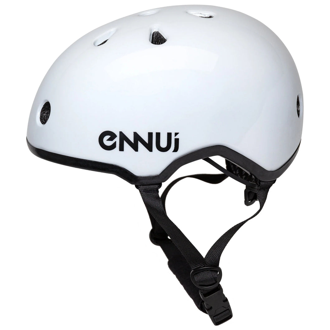 Ennui Elite White Helmet (include removable peak)