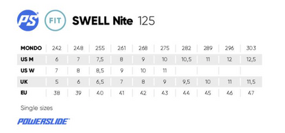 Powerslide Swell Nite 125 featuring the 3D Adapt Liner (Discounted for Original Boxes Damaged in Transit)