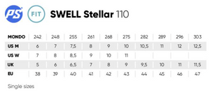 Powerslide Swell Stellar 110 Skate 3D Adapt Liner (7.5-9us) - Clearance