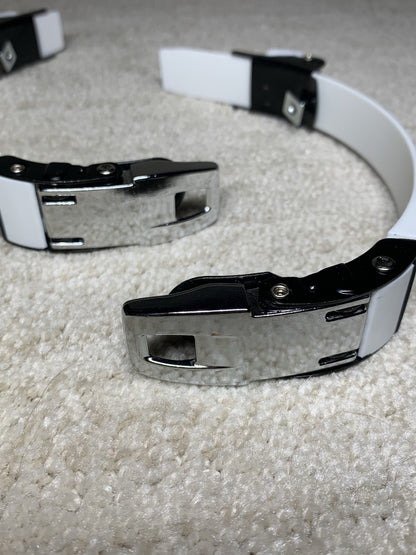 Them Silver Buckle/White Strap Stock v1 Replacement Kit (no hardware)