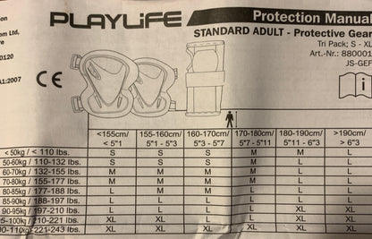 PLAYLIFE Adult Tri Pack - XL only - Oak City Inline Skate Shop