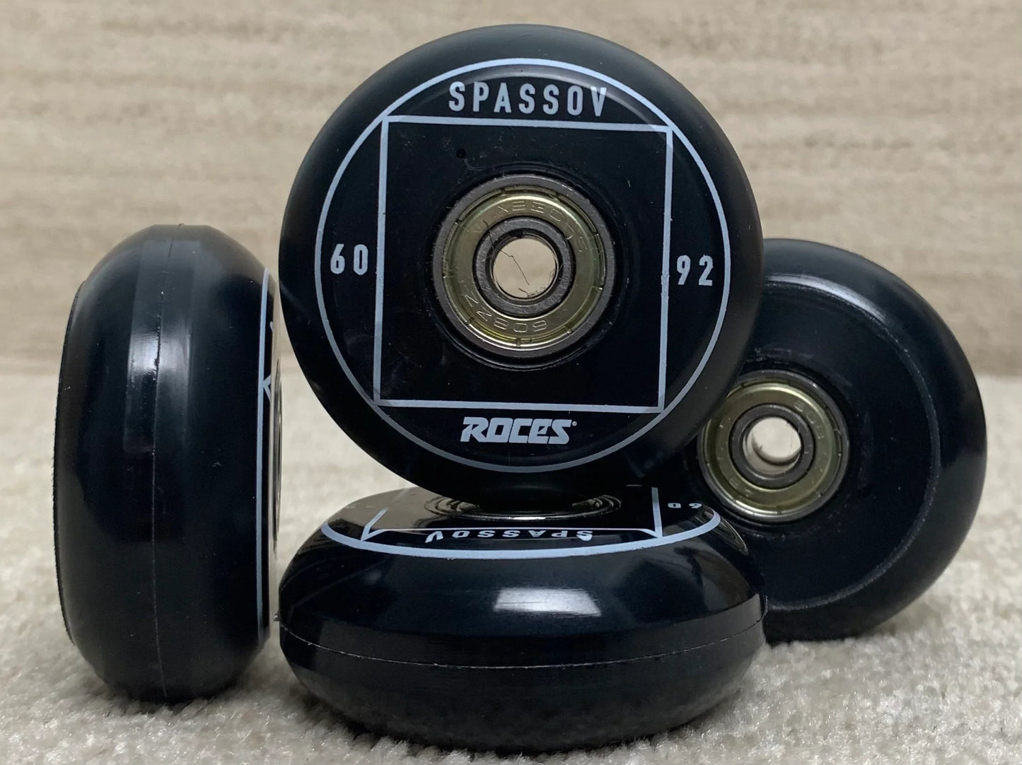 Roces Spassov 60mm Black Wheel with Abec 5 Bearings