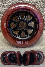 Load image into Gallery viewer, FR Skates Red Glitter 110mm Wheels (6pk)