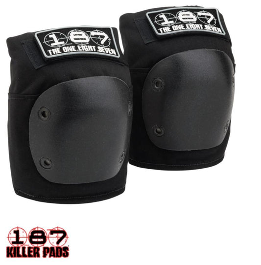 187 Killer Pads Fly Knee pads - All Black - Oak City Inline Skate Shop