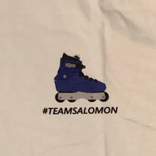 Load image into Gallery viewer, Blade Club Blue #TeamSalomon Tee (White) - Oak City Inline Skate Shop