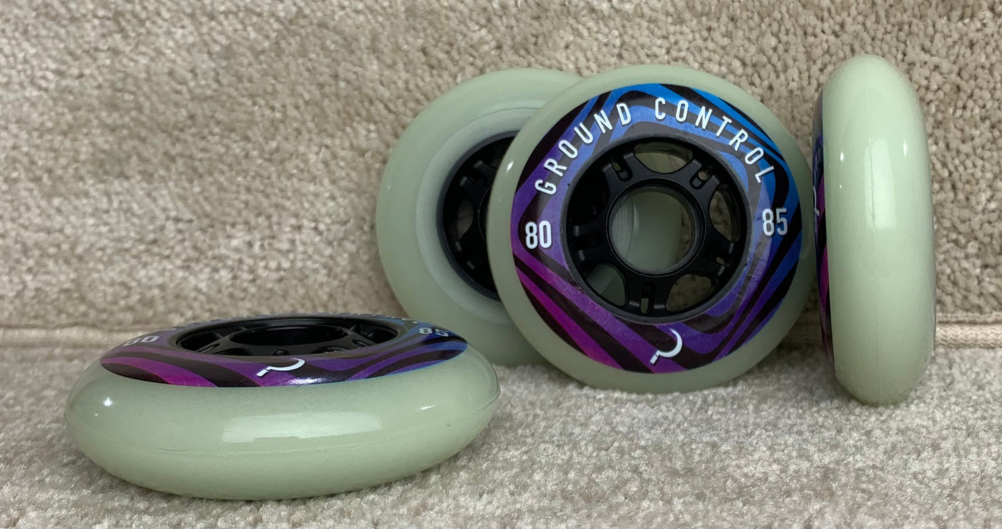 Ground Control 80mm Glow In The Dark Wheel (4 pack)