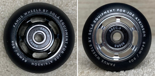 Famus Joe Atkinson Pro Wheels with Abec 9 Bearings (64mm, 4 pack)