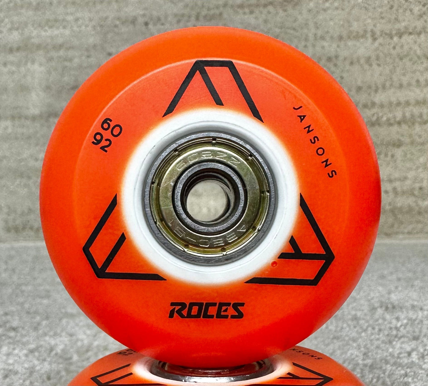 Roces Stock Nils Jansons 60mm Orange Wheel with Abec 5 Bearings - Oak City Inline Skate Shop