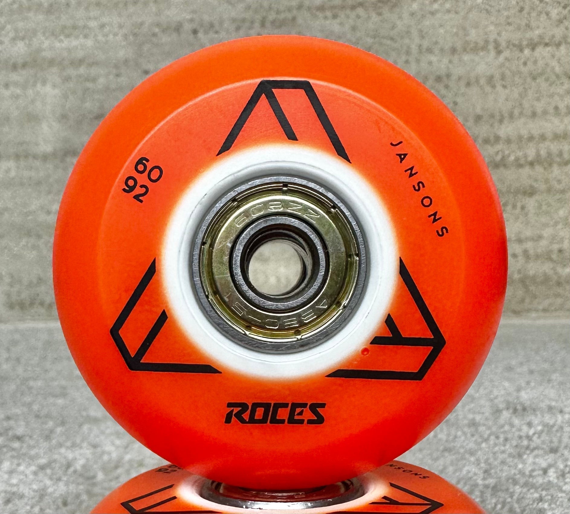 Roces Stock Nils Jansons 60mm Orange Wheel with Abec 5 Bearings - Oak City Inline Skate Shop