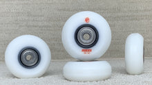 Load image into Gallery viewer, Roces Stock White Fifth Element 60mm Wheel with Abec 5 Bearings (4pk)