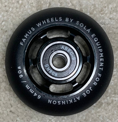 Famus Joe Atkinson Pro Wheels with Abec 9 Bearings (64mm, 4 pack)