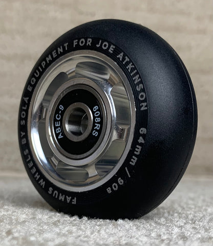 Famus Joe Atkinson Pro Wheels with Abec 9 Bearings (64mm, 4 pack)