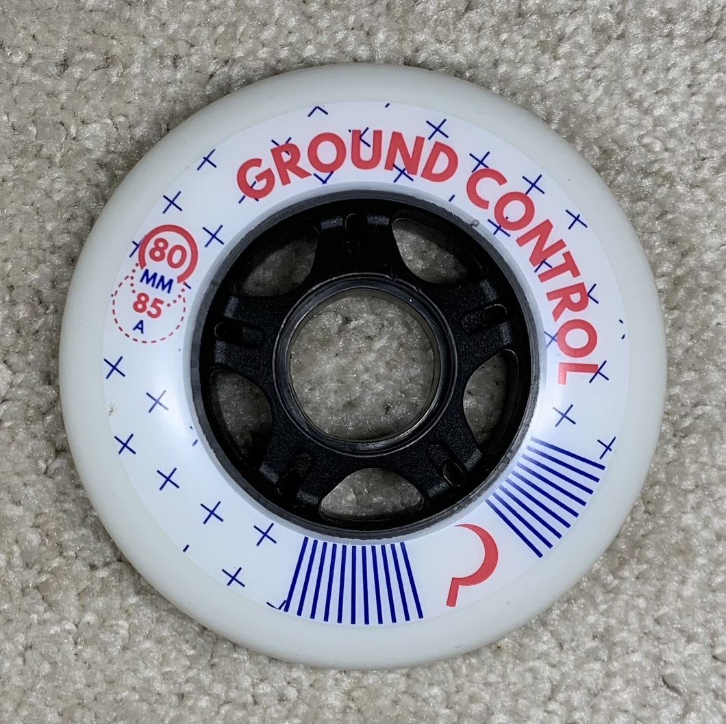 Ground Control White Wheel 80mm 85a (4pk)