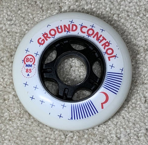 Ground Control White Wheel 80mm 85a (4pk)