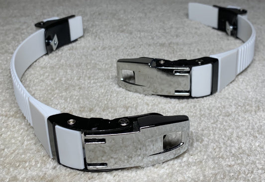 Them Silver Buckle/White Strap Stock v1 Replacement Kit (no hardware)