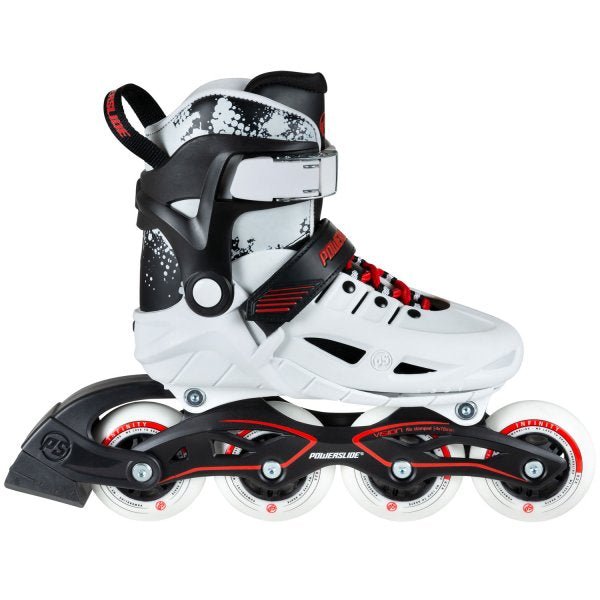 Powerslide Phuzion Universe White 4-Wheeler Skate for Kids (11J-13J)