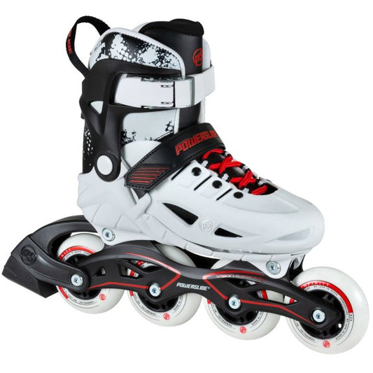 Powerslide Phuzion Universe White 4-Wheeler Skate for Kids (11J-13J)