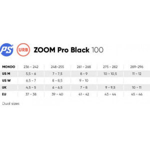 Powerslide Zoom Pro Black 100 Skate (7-7.5us, 10-10.5us Only)