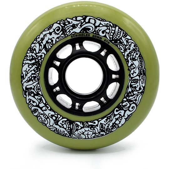 Mushroom Blading Scribbles 80mm 87a - SOLD PER WHEEL